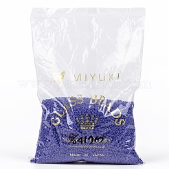 MIYUKIラウンドロカイユビーズ  日本製シードビーズ  8/0  (rr417) 不透明ブルー  8/0  3mm  穴：1mm  約19000~20500個/ポンド&nbsp;SEED-G008-RR0417