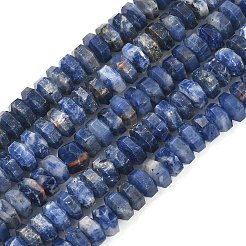 天然石ソーダライトビーズ連売り  六角平石ビーズ  6x7x3.5mm  穴：0.9mm  約108~109個/連  14.96~15.04''（38~38.2センチメートル）&nbsp;G-L654-I12-01