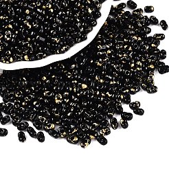 Picasso Spray Painted Glass Seed Beads&nbsp;SEED-T006-04-40