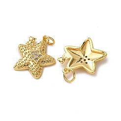 Brass Micro Pave Cubic Zirconia Pendants&nbsp;KK-A271-11G