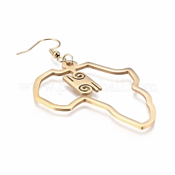 PVD Vacuum Plating 201 Stainless Steel Dangle Earrings&nbsp;EJEW-O101-04G
