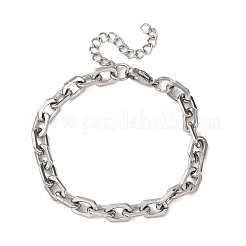 304 Stainless Steel Oval Link Chain Bracelets for Women&nbsp;BJEW-F529-03P