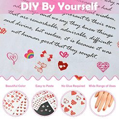 7 Sheets 7 Styles Valentine's Day Theme Paper Nail Art Sticker&nbsp;DIY-CJ0002-86