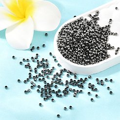 真鍮製つぶし玉カシメ玉  ロンデル  ガンメタ色  直径約2mm  長さ1.2mm  穴：1.2mm&nbsp;E002-B