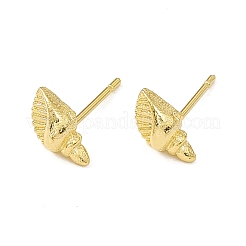 Brass Shell Shape Stud Earrings for Women&nbsp;KK-A172-37G