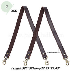 レザーバッグストラップ  回転式ナスカン付き  ココナッツブラウン  58~59.5x1.9~2x0.4cm&nbsp;DIY-WH0304-633