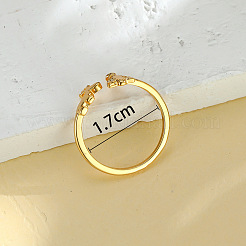 Christmas Theme Brass Cuff Rings for Women&nbsp;FS-WGC1742-01