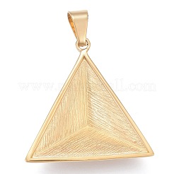 304ステンレスペンダント  ピラミッド  ゴールドカラー  45x45.5x11mm  穴：6x12mm&nbsp;STAS-K214-24G