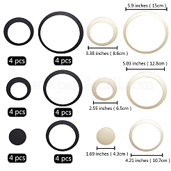 2セット2色アクリル粘着家具フィルム  鏡壁ステッカーの装飾用  フラットラウンド  ミックスカラー  4.3~15cm  24個/セット  1セット/色&nbsp;AJEW-SZ0001-62