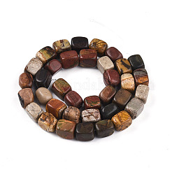 Natural Polychrome Jasper/Picasso Stone/Picasso Jasper Beads Strands&nbsp;G-T140-60B