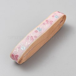 チロリアンテープ  ちょうの模様  ミスティローズ  3/4インチ（19.5mm）  約50.00ヤード（45.72m）/ロール&nbsp;SRIB-WH0011-392D