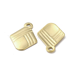 304ステンレススチールチャーム  菱形チャーム  14KGP本金メッキ  13x9x1mm  穴：1.3mm&nbsp;STAS-L022-036G
