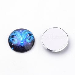 Flatback Glass Cabochons for DIY Projects&nbsp;GGLA-S029-25mm-040