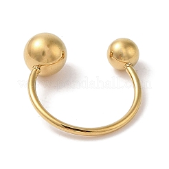 Ion Plating(IP) 304 Stainless Steel Round Cuff Rings for Women&nbsp;RJEW-G315-09A-G