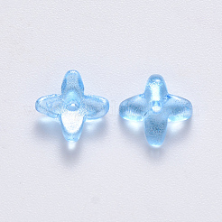 Transparent Spray Painted Glass Beads&nbsp;GLAA-R211-06-C01