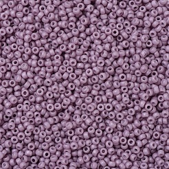 MIYUKIラウンドロカイユビーズ  日本製シードビーズ  11/0  （rr2024)マット不透明なほこりっぽい蘭  2x1.3mm  穴：0.8mm  約50000個/ポンド&nbsp;SEED-G007-RR2024