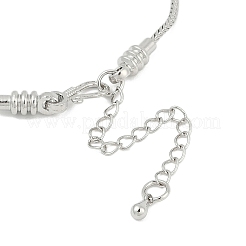 真鍮の喜平チェーンブレスレット  プラチナ  6-7/8インチ（17.5cm）&nbsp;BJEW-C085-02P