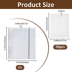 Plastic Binder Cover with Rubber Band and Inner Paper File&nbsp;AJEW-WH0270-677