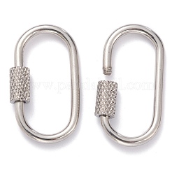 Non-Tarnish 304 Stainless Steel Screw Carabiner Lock Charms&nbsp;STAS-J030-05