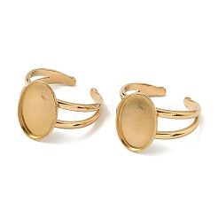 304 Stainless Steel Cuff Rings Components&nbsp;STAS-Z138-02G-02