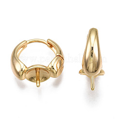Brass Hoop Earring Findings&nbsp;X-KK-N233-139