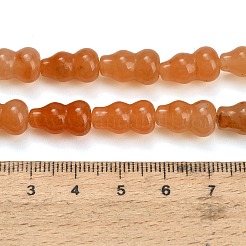 天然石レッドアベンチュリンビーズ連売り  ヒョウタン  14.5~15x7.5~8.5mm  穴：1.2mm  約28個/連  15.10''~15.31''（38.35~38.9センチメートル）&nbsp;GG-CBA792A-D01-8x14mm