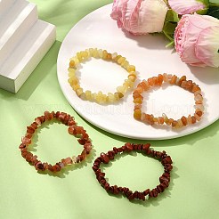宝石ビーズストレッチブレスレット4セット  内径：2-1/8インチ（5.5cm）  4個/セット&nbsp;BJEW-JB11179