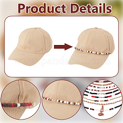 9Pcs Cowgirl Theme Handmade Polymer Clay & Glass & Acrylic Hat Chains&nbsp;HJEW-BM0001-94