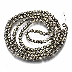 Electroplate Non-magnetic Synthetic Hematite Beads Strands&nbsp;G-T114-59-02