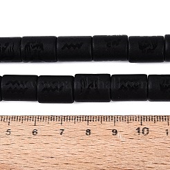 12 Constellations Frosted Opaque Glass Beads Strands&nbsp;GL-N003-01A-A09