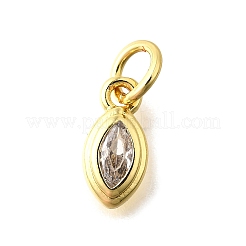 Brass Micro Pave Cubic Zirconia Pendants&nbsp;KK-Z102-06G-01