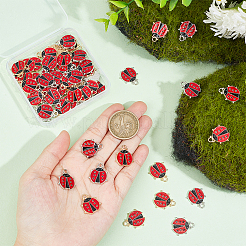 60Pcs 2 Colors Alloy Enamel Pendants&nbsp;ENAM-HY0001-27