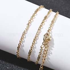 10Pcs 2MM 304 Stainless Steel Mixed Chain Necklaces&nbsp;NJEW-G203-06G