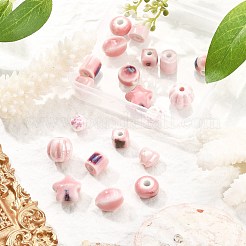 20Pcs 10 Styles Pearlized Handmade Porcelain Beads&nbsp;PORC-FP0001-08