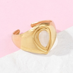 304 Stainless Steel Cuff Open Rings&nbsp;RJEW-S629-04G