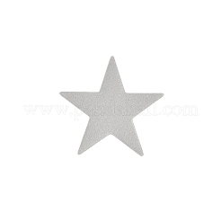 シルバー反射テープステッカー  衣類の熱ステッカーの鉄  洋服用  ランドセルを飾る  スター  25x25mm&nbsp;DIY-M014-05