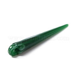 不透明樹脂天然石風ペンダント  コーン  グリーン  36x4mm  穴：1.6mm&nbsp;RESI-WH0027-16C