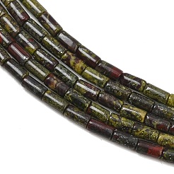天然石ドラゴンブラッドビーズ連売り  コラム  4x2mm  穴：0.8mm  約102個/連  15.75''（40センチメートル）&nbsp;GG-CBAED3F-A11
