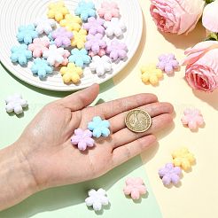 40 個 5 色不透明アクリルビーズ  さくらの花  ミックスカラー  22.5x23x8.5mm  穴：3mm  8個/カラー&nbsp;OACR-FS0002-85