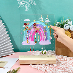 Acrylic & Wood Earring Displays&nbsp;EDIS-WH0016-01