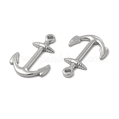 変色しない304ステンレススチールペンダント  チャームアンカー  ステンレス鋼色  37x25x3.5mm  穴：3.5mm&nbsp;LS-STAS-P319-47P