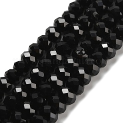 Natural Black Onyx Beads Strands&nbsp;G-C259-A17-5x8mm