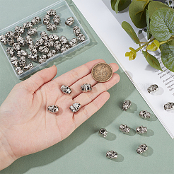 50Pcs Alloy European Beads&nbsp;FIND-BC0019-52P