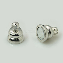 Brass Magnetic Clasps with Loops&nbsp;KK-G079-N