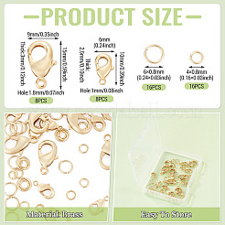 16Pcs 2 Styles Brass Lobster Claw Clasps&nbsp;KK-TA0009-17