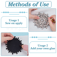 1Pc Flower Glass Rhinestone Shoe Decorations&nbsp;AJEW-FG0005-01