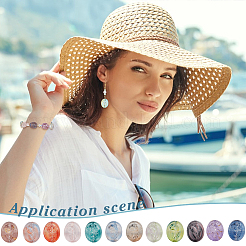 96Pcs 12 Colors Handmade Lampwork Beads&nbsp;LAMP-PH0001-34