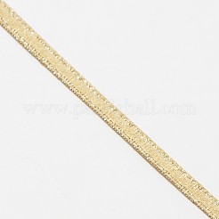 結婚式やイベントデコレーション用に最適なシルバーラメグログランリボン  淡い茶色  1/4インチ（6mm）  1/4インチ  約100ヤード/ロール（91.44メートル/ロール）&nbsp;SRIB-L013-6mm-835
