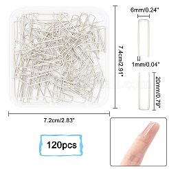 真鍮製の錫線の保護者と保護者  ターミネータ  カペル  プラチナ  20x6x1mm  120個/箱&nbsp;KK-GA0001-06P