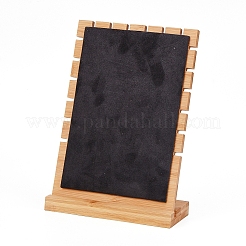 竹ネックレス陳列台  L字型ロングチェーンディスプレイスタンド  長方形  グレー  17.5x24.5cm&nbsp;NDIS-E022-03A